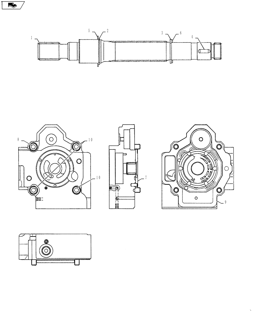 Схема запчастей Case CX27B ASN - (10.114.03) - POWER TAKE-OFF ASSY (10) - ENGINE