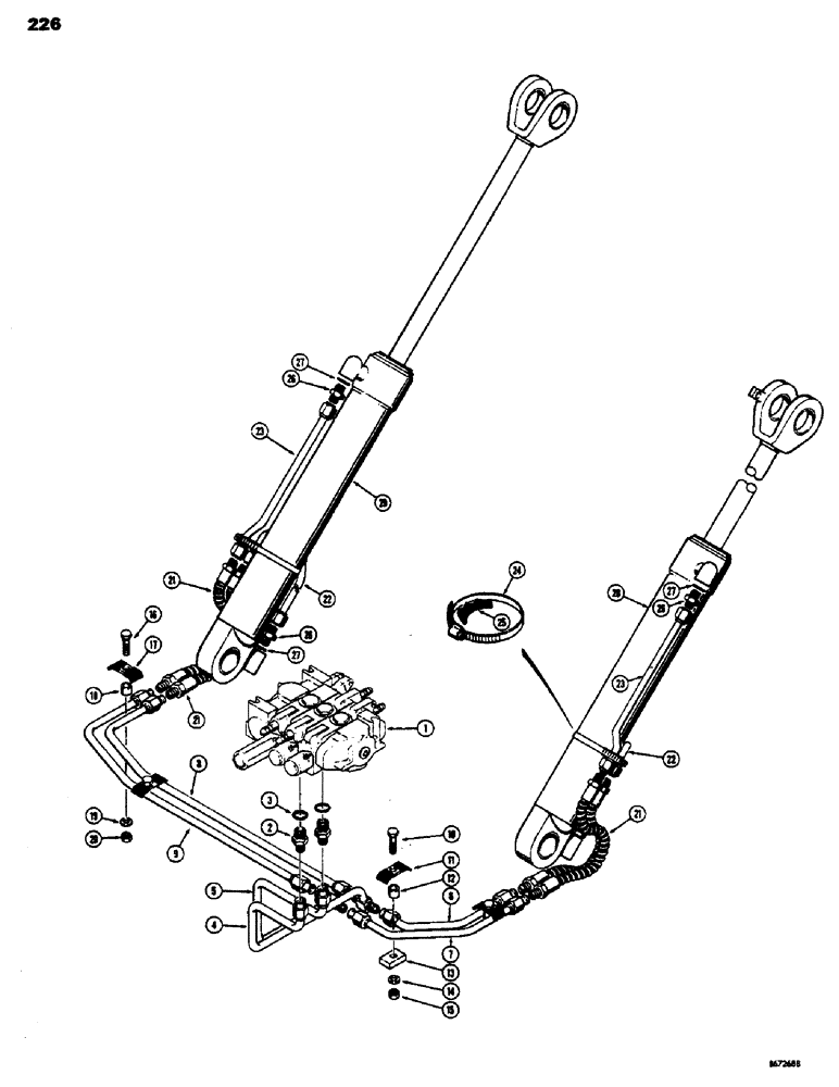 Схема запчастей Case 850 - (226) - LOADER LIFT HYDRAULICS (07) - HYDRAULIC SYSTEM