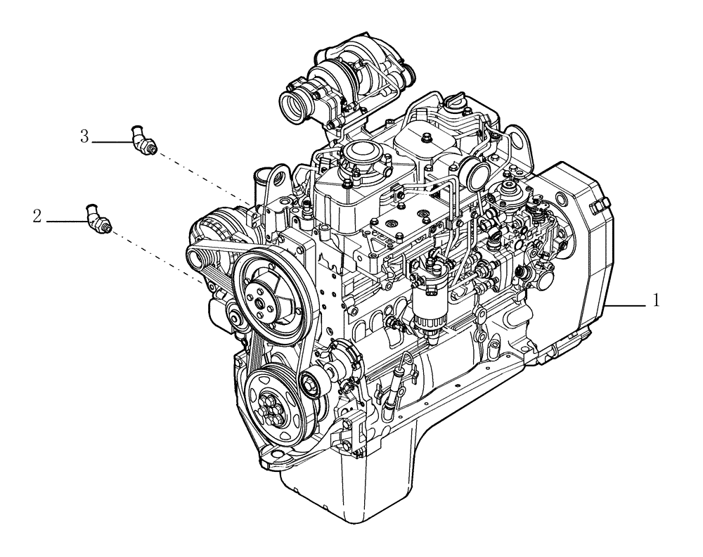 Схема запчастей Case TX945 - (0.02.1[01]) - ENGINE - VERSION (03/04) (10) - ENGINE