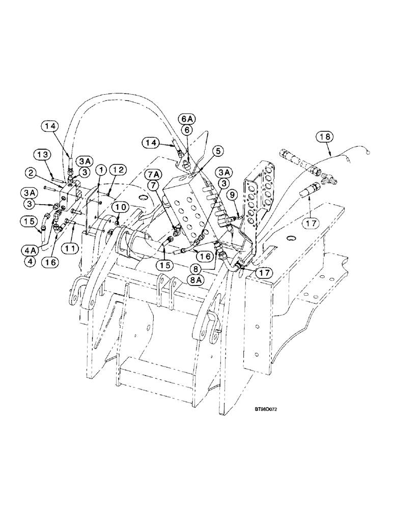 Схема запчастей Case 580L - (8-067A) - THREE-POINT HITCH LOCK VALVE SERVICE KIT (08) - HYDRAULICS