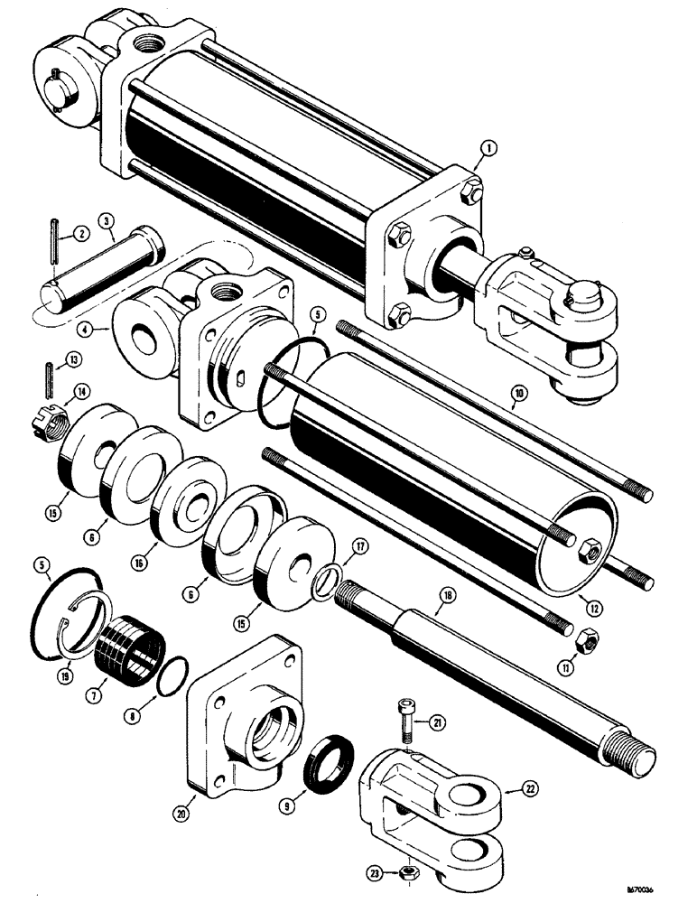 Схема запчастей Case 580 - (88) - D41424 SIDE SHIFT CYLINDER (35) - HYDRAULIC SYSTEMS