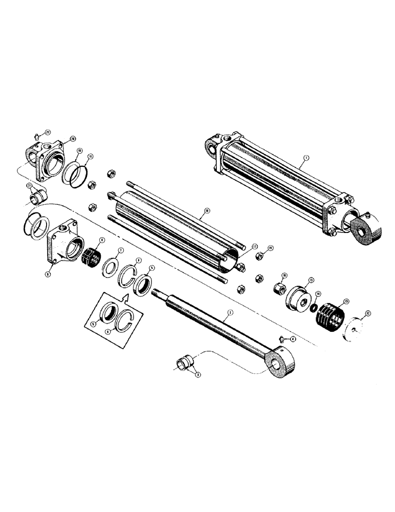 Схема запчастей Case 420BD - (174) - D20700 HYDRAULIC LIFT CYLINDER 