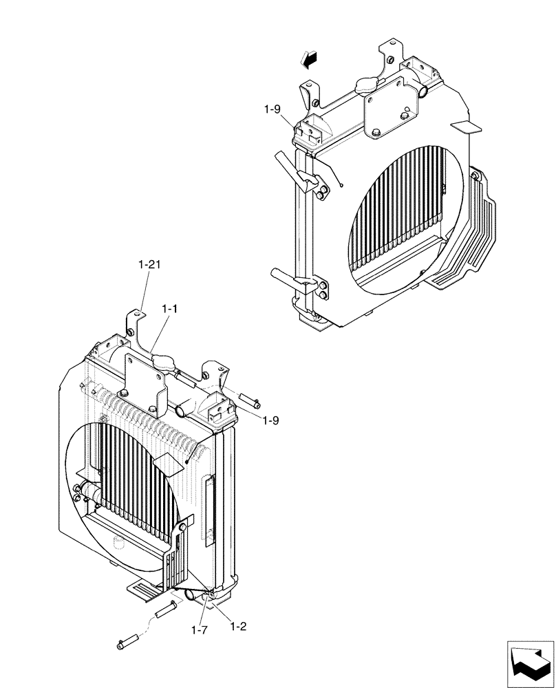 Схема запчастей Case CX36B - (01-013[02]) - RADIATOR GROUP (10) - ENGINE