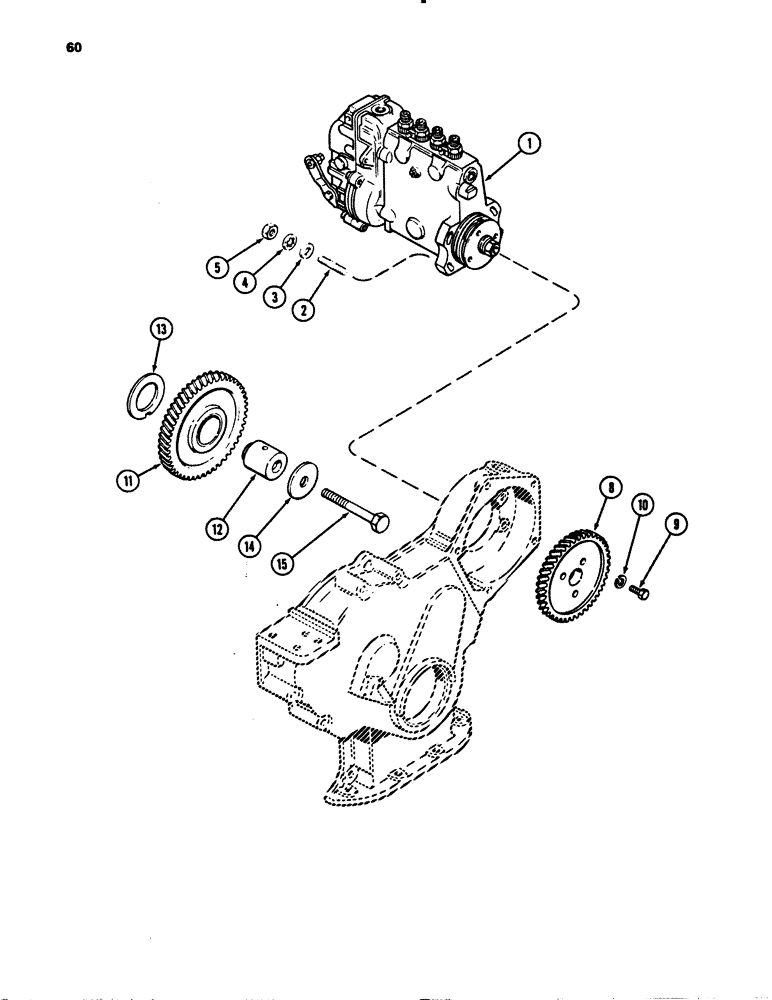 Схема запчастей Case 780B - (060) - INJECTION PUMP DRIVE, 336BDT DIESEL ENGINE (03) - FUEL SYSTEM