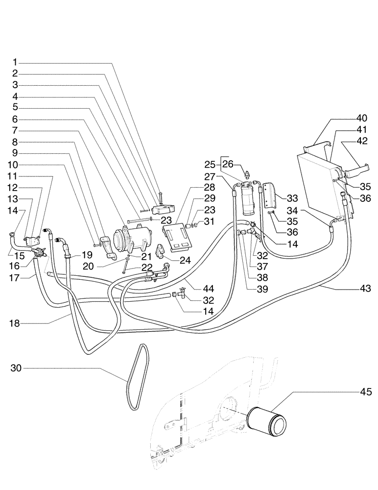 Схема запчастей Case 865B AWD - (09-51[01]) - CAB, AIR CONDITIONER SYSTEM (09) - CHASSIS/ATTACHMENTS