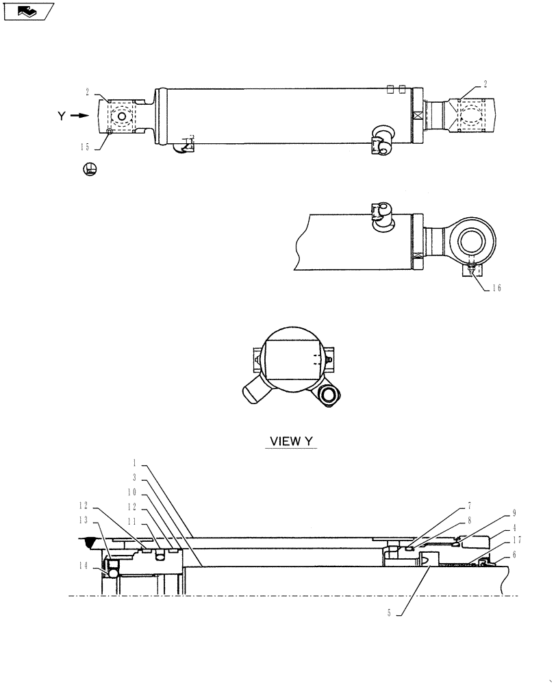 Схема запчастей Case CX27B ASN - (35.528.02) - CYLINDER INSTALL (35) - HYDRAULIC SYSTEMS