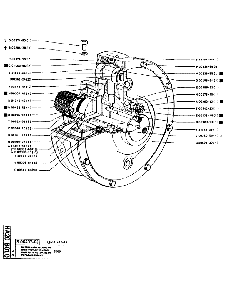 Схема запчастей Case GC120 - (066) - BASIC HYDRAULIC MOTOR 