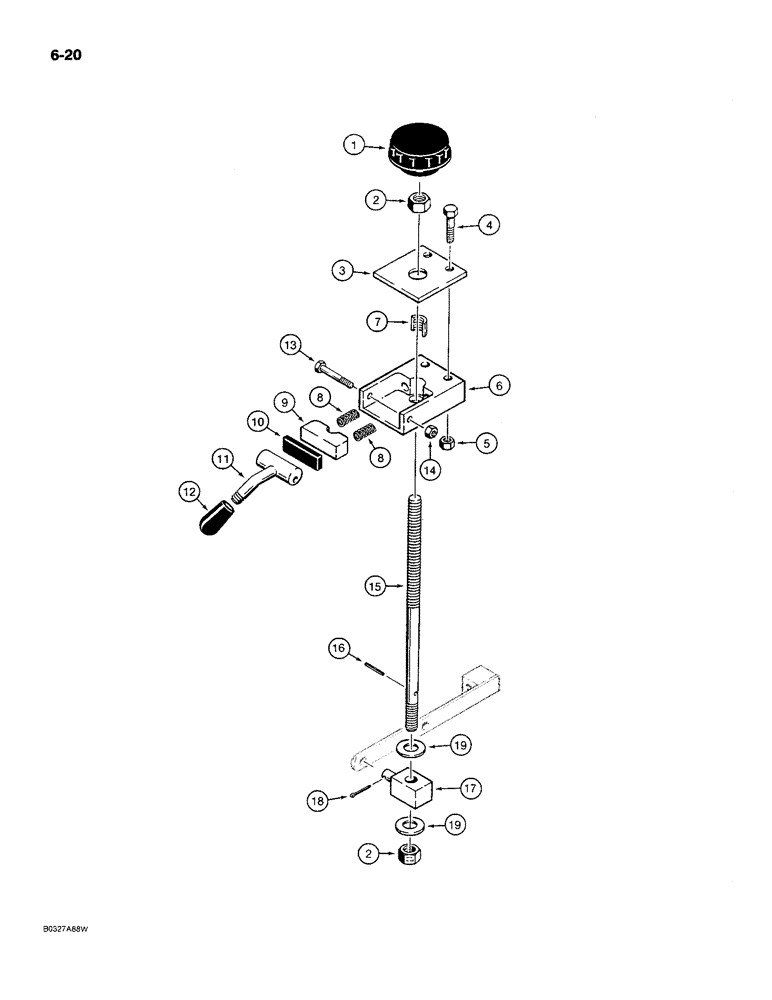 Схема запчастей Case MAXI-SNEAKER C - (6-20) - CREEP CONTROL, USED ON MODELS PRIOR TO P.I.N. 1242166 (06) - POWER TRAIN