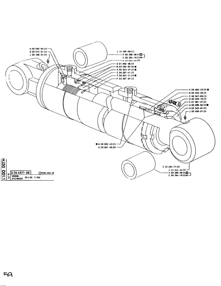 Схема запчастей Case SC150K - (059) - CYLINDER 