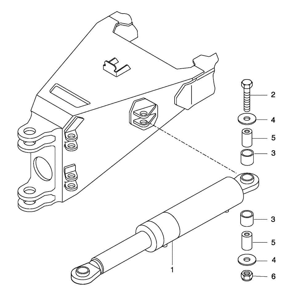 Схема запчастей Case 330 - (43A00010711[01]) - STEERING CYLINDER (09) - Implement / Hydraulics / Frame / Brakes