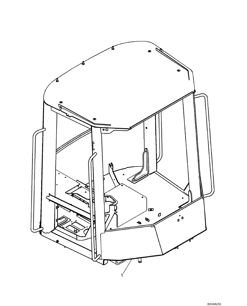 Схема запчастей Case 521E - (09-88) - CANOPY - STRUCTURE (09) - CHASSIS