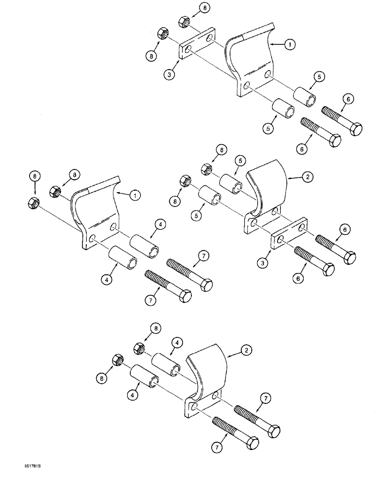 Схема запчастей Case 760 - (09-086) - STANDARD DIGGING TEETH (89) - TOOLS