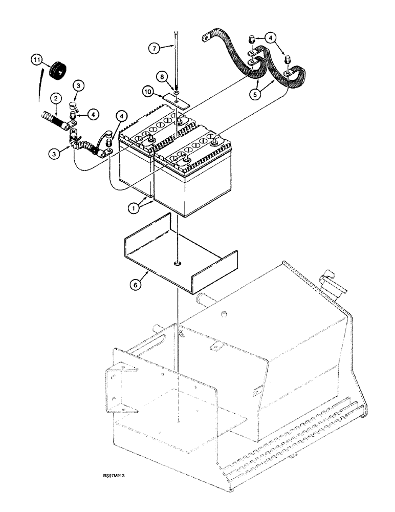 Схема запчастей Case 580L - (4-14) - DUAL BATTERY COLD START (04) - ELECTRICAL SYSTEMS