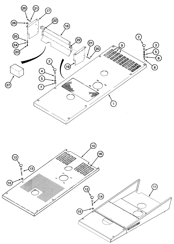 Схема запчастей Case 821C - (09-18) - HOOD ENGINE (09) - CHASSIS