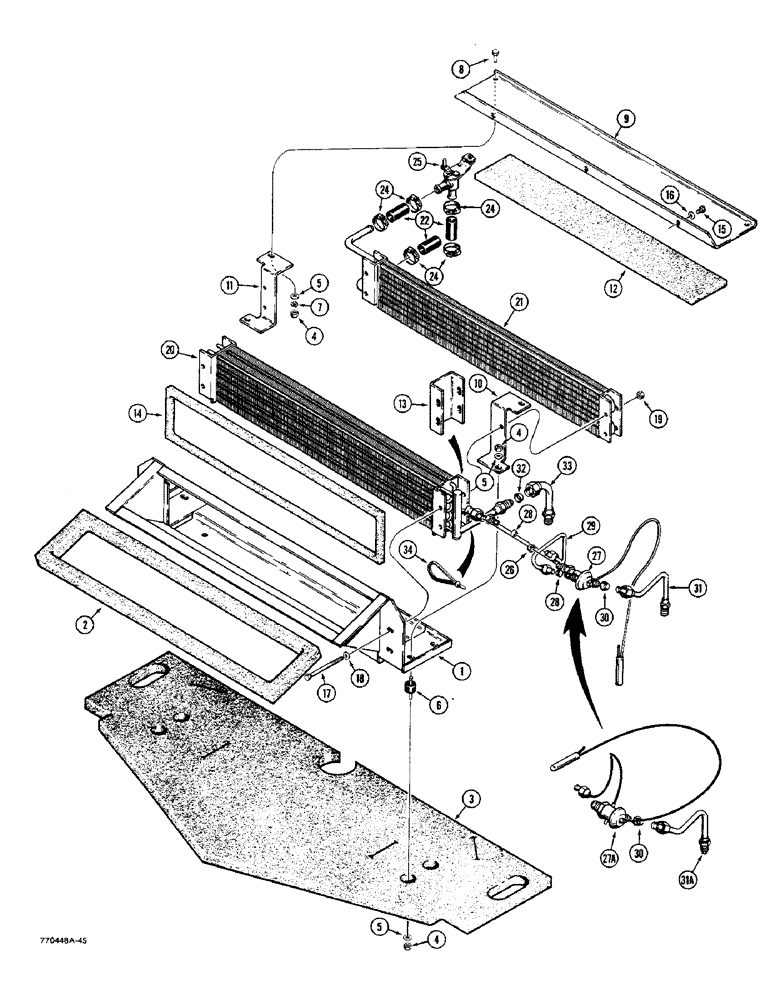 Схема запчастей Case W36 - (9-538) - HEATER AND AIR CONDITIONING PLENUM (09) - CHASSIS