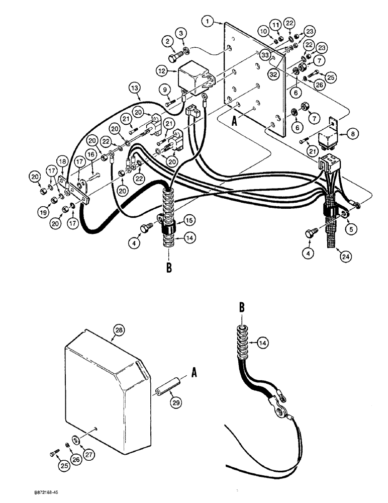 Схема запчастей Case W36 - (4-124) - MAIN HARNESS TO RELAY PANEL, P.I.N. 9156438 AND AFTER (04) - ELECTRICAL SYSTEMS