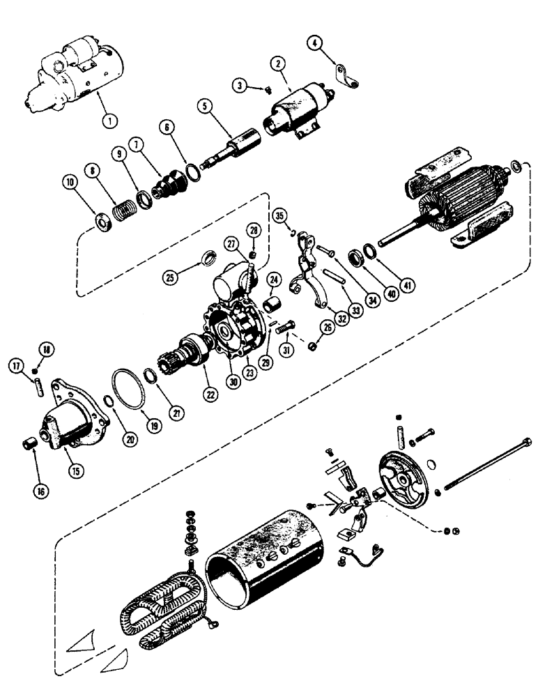 Схема запчастей Case W8B - (065A) - A20633 STARTER, (377) SPARK IGNITION ENGINE (06) - ELECTRICAL SYSTEMS