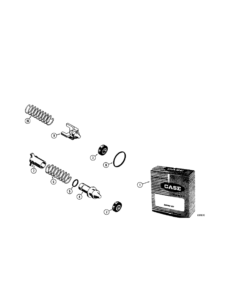 Схема запчастей Case 310G - (250[2]) - SERVICE KIT FOR HYDRAULIC COUPLINGS (07) - HYDRAULIC SYSTEM