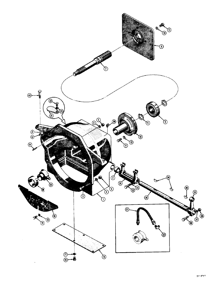 Схема запчастей Case 310G - (048) - CLUTCH HOUSING (03) - TRANSMISSION