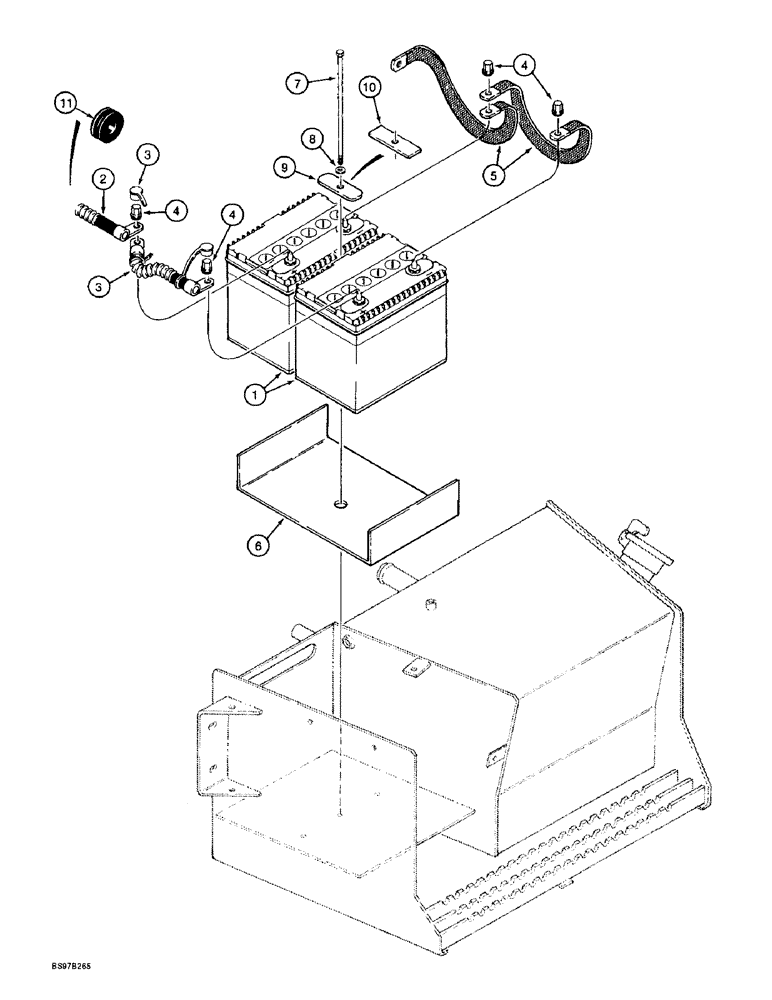 Схема запчастей Case 570LXT - (4-014) - DUAL BATTERY COLD START (04) - ELECTRICAL SYSTEMS