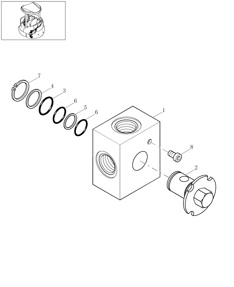 Схема запчастей Case CX22B - (1.050D[01]) - SELECTOR VALVE - COMPONENTS (35) - HYDRAULIC SYSTEMS