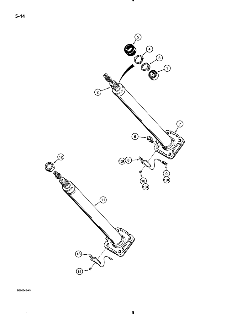 Схема запчастей Case 580K - (5-014) - STEERING COLUMNS, MODELS WITH HORN (05) - STEERING