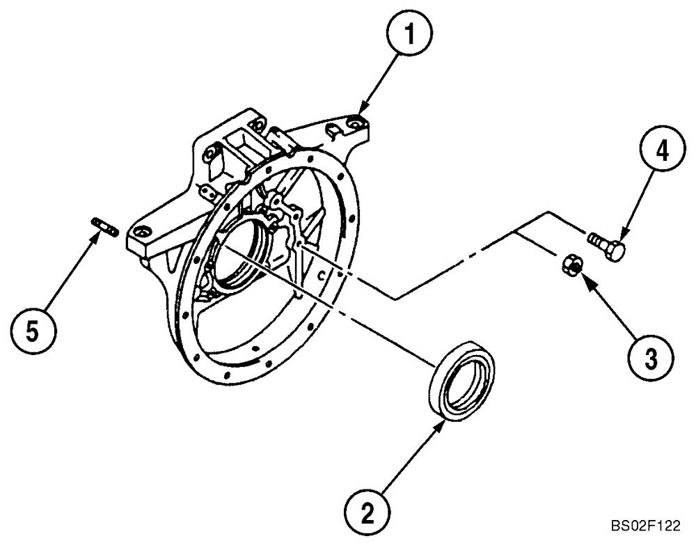 Схема запчастей Case CX210N - (02-18) - FLYWHEEL HOUSING (02) - ENGINE