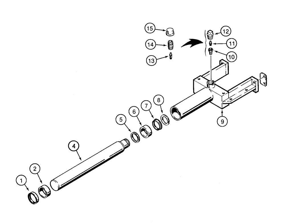 Схема запчастей Case 1150H - (05-04) - TRACK ADJUSTER (11) - TRACKS/STEERING