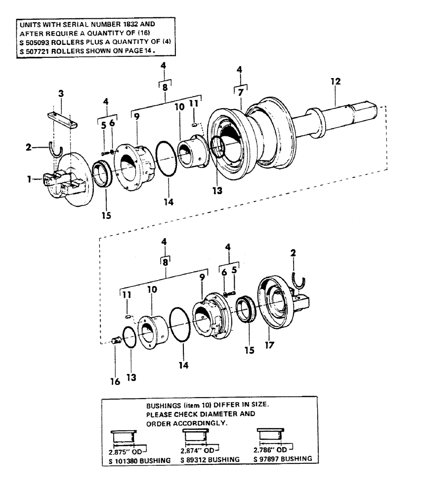 Схема запчастей Case 40EC - (012) - SINGLE FLANGE TRACK ROLLER (04) - UNDERCARRIAGE