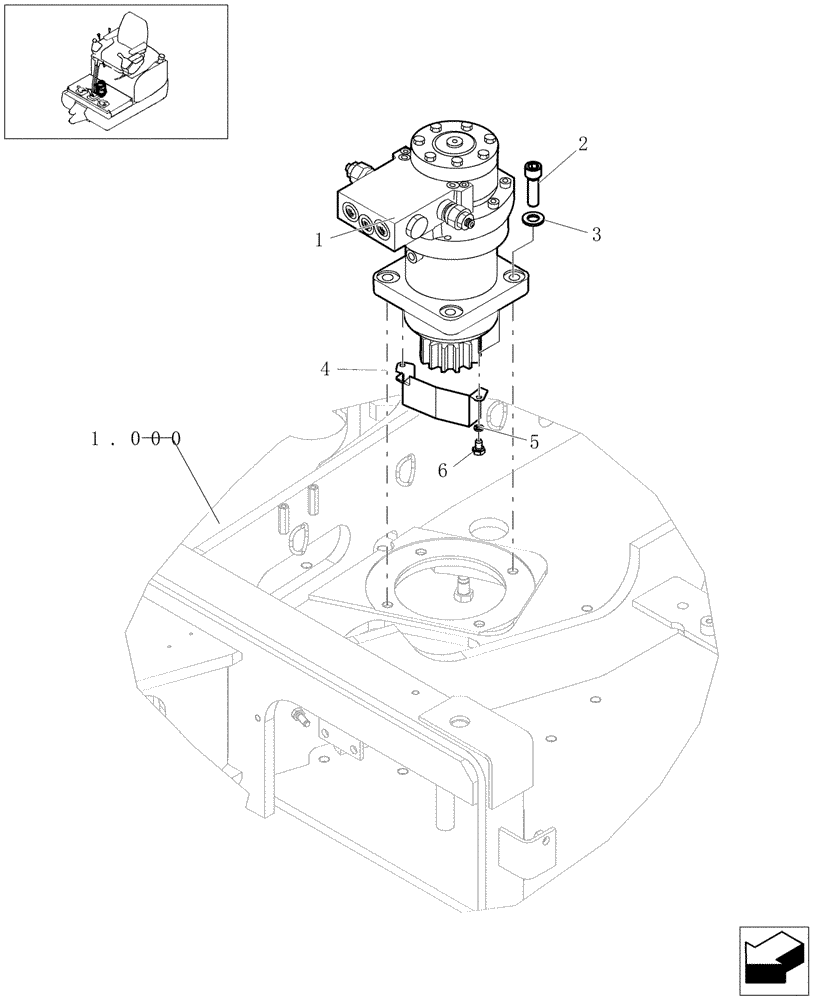 Схема запчастей Case CX16B - (1.040[01]) - SLEW MOTOR (35) - HYDRAULIC SYSTEMS