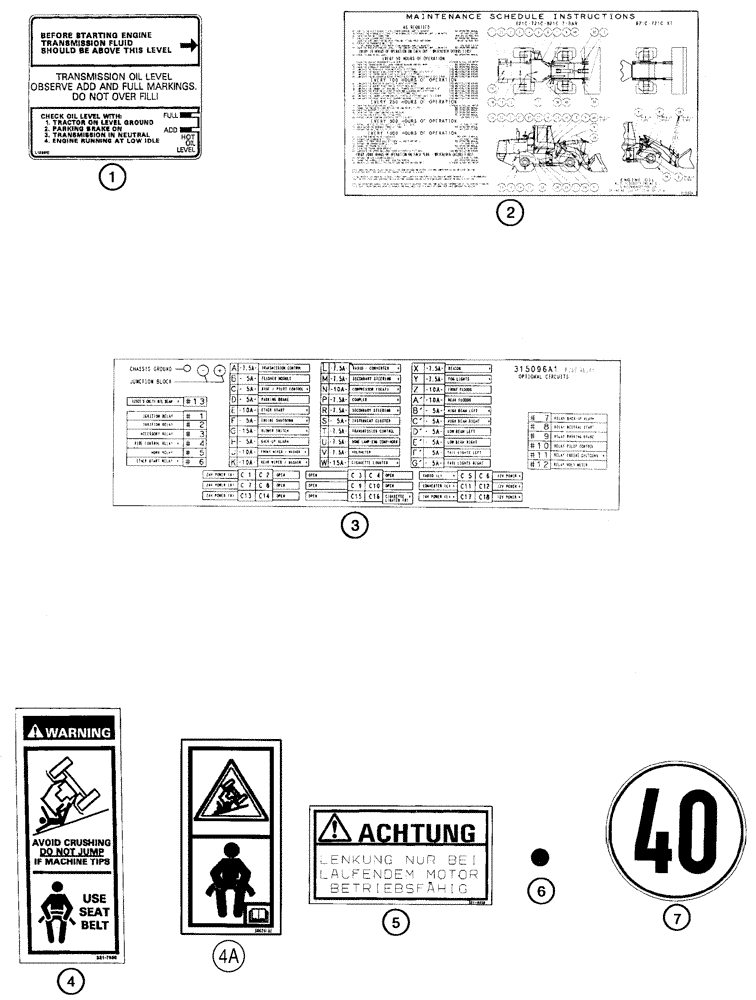 Схема запчастей Case 621C - (09-068) - DECALS FRENCH, GERMAN/AUSTRIAN, GERMAN (TUV), FRENCH (09) - CHASSIS