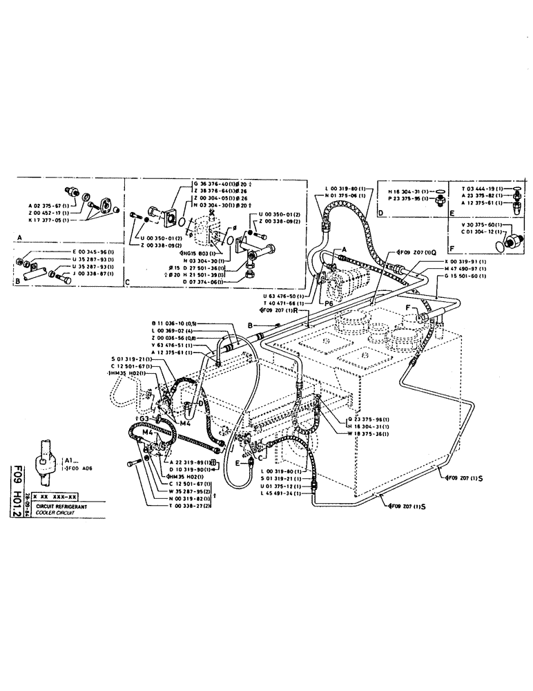 Схема запчастей Case 160CK - (117) - COOLER CIRCUIT (07) - HYDRAULIC SYSTEM