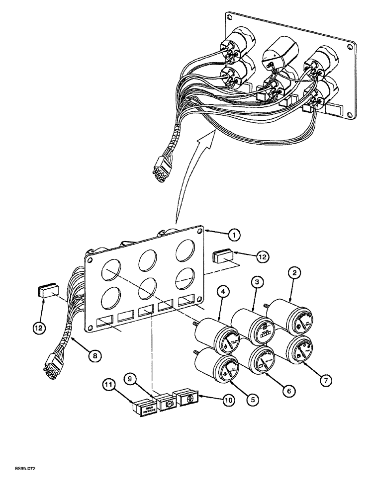 Схема запчастей Case 689G - (04-16) - PANEL AND GAUGES (04) - ELECTRICAL SYSTEMS