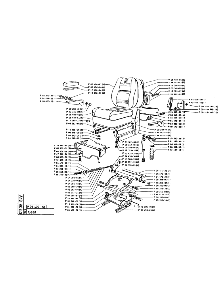 Схема запчастей Case 160CL - (10) - SEAT (05) - UPPERSTRUCTURE CHASSIS