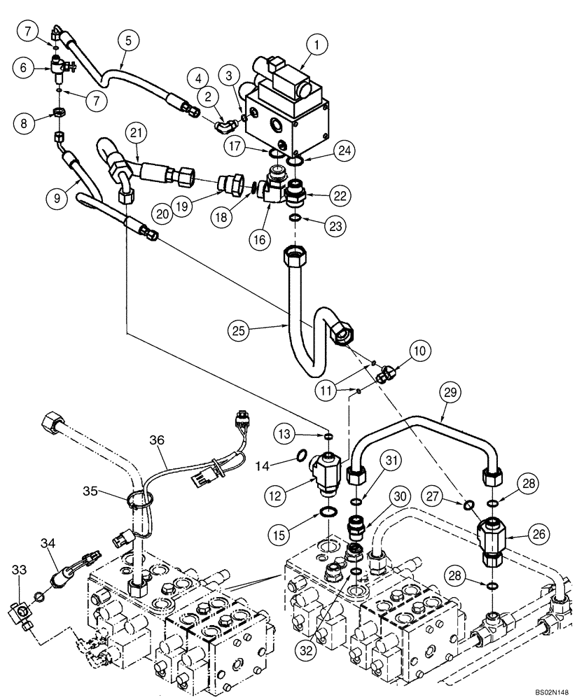 Схема запчастей Case 521D - (08-43) - HYDRAULICS - RIDE CONTROL - IF USED (08) - HYDRAULICS