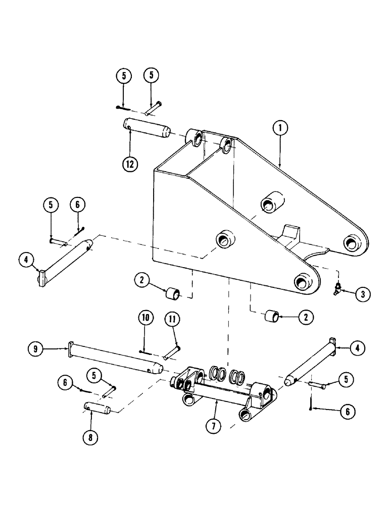 Схема запчастей Case 880 - (254) - WRIST-O-TWIST, (USED ON UNITS WITH SERIAL NUMBER 6200000 THRU 6200288) (07) - HYDRAULIC SYSTEM