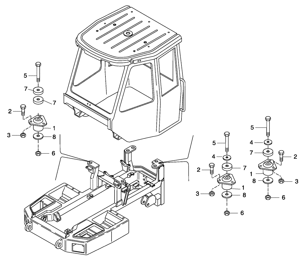 Схема запчастей Case 325 - (5.652 [02]) - ROPS CAB - BELLOWS (87442842) (10) - Cab/Cowlings