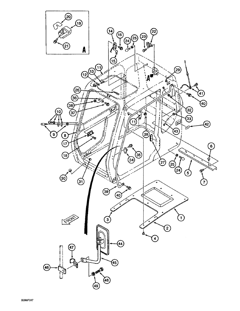 Схема запчастей Case 9060B - (9-058) - CAB MISCELLANEOUS PARTS (09) - CHASSIS