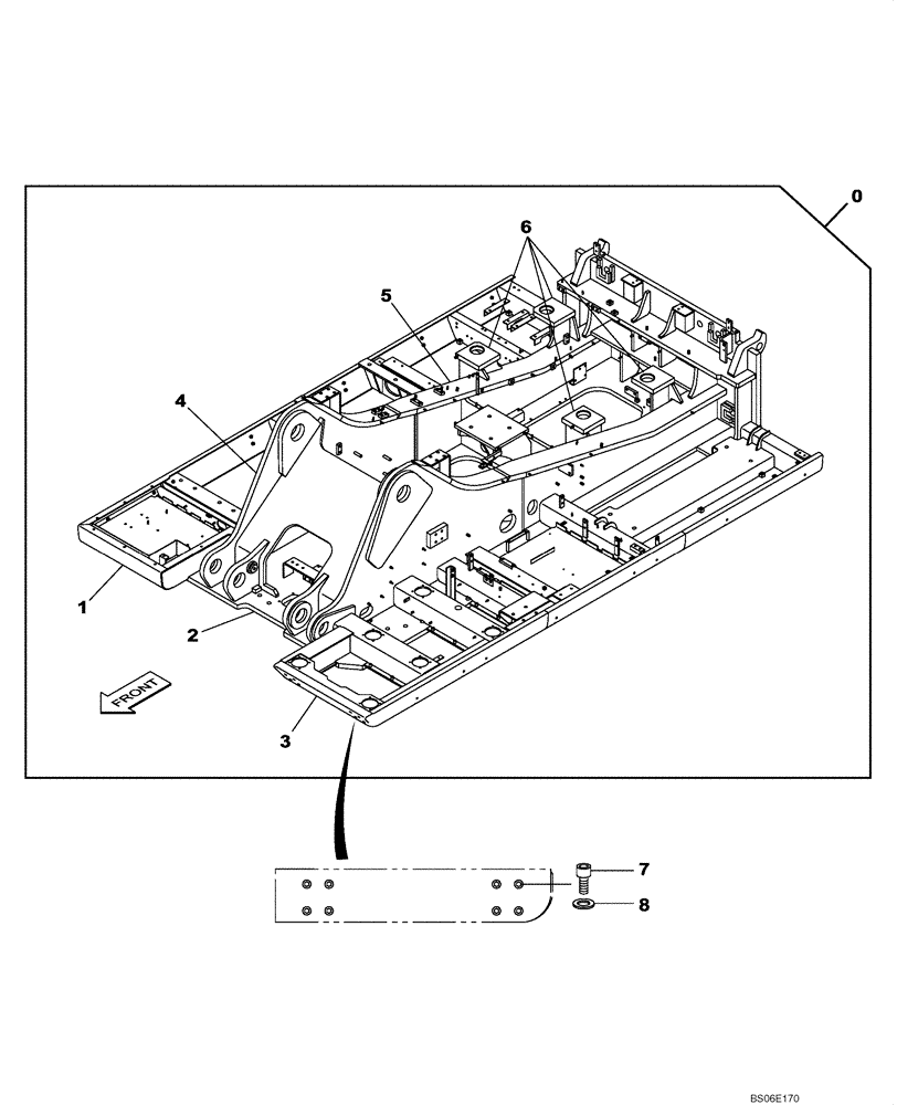 Схема запчастей Case CX800 - (09-002-01[01]) - UPPERSTRUCTURE CHASSIS - SELF-DETACHING COUNTERWEIGHT SYSTEM (09) - CHASSIS