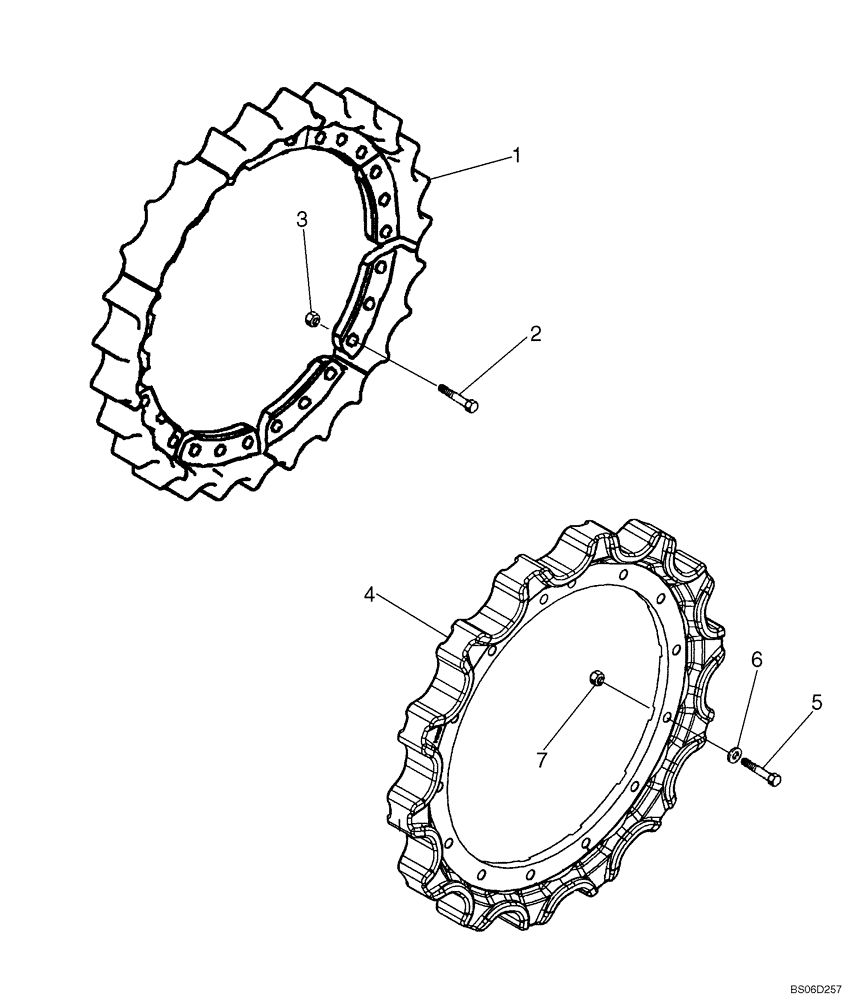 Схема запчастей Case 1150K - (05-03) - SPROCKET, TRACK (11) - TRACKS/STEERING