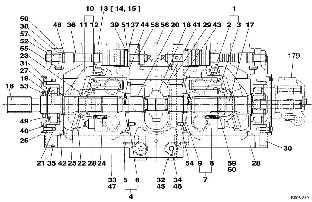 Схема запчастей Case CX130 - (08-150) - KNJ3023 PUMP ASSY, HYDRAULIC - ROTOR (08) - HYDRAULICS