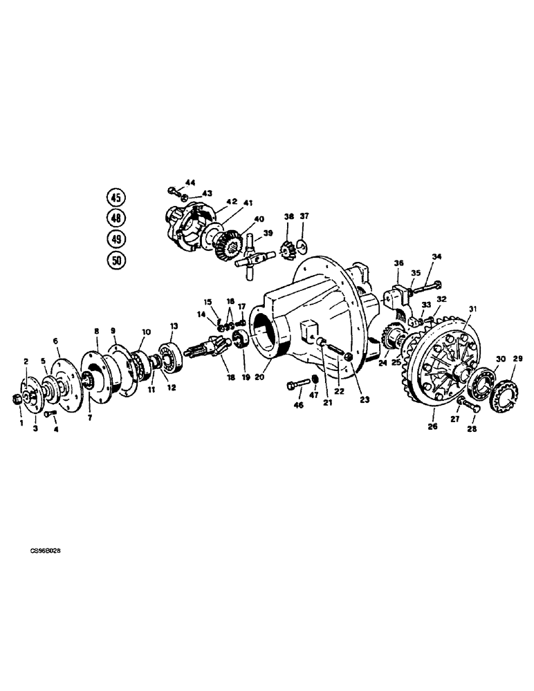 Схема запчастей Case 221B - (6-08) - DIFFERENTIAL - FRONT , 121B DAH1215912- / 221B DAH2215913- (06) - POWER TRAIN