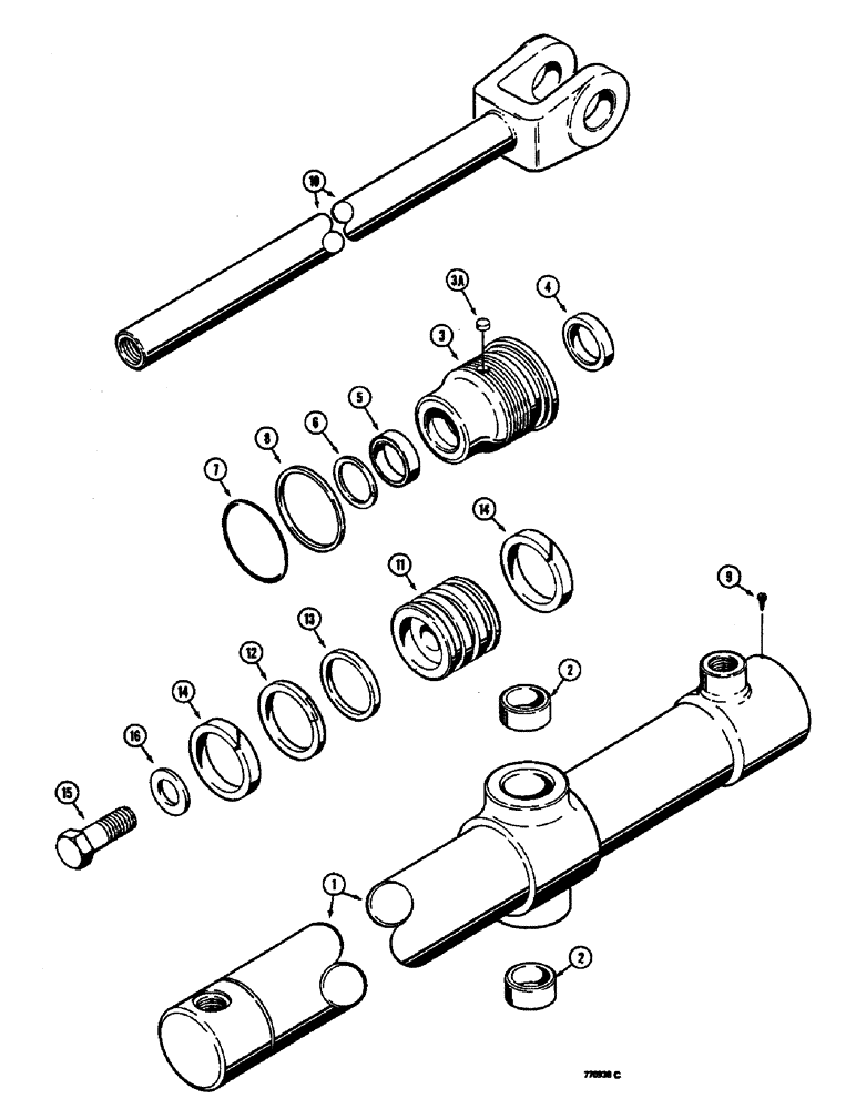 Схема запчастей Case 350B - (236) - G101229 DOZER LIFT CYLINDER (07) - HYDRAULIC SYSTEM