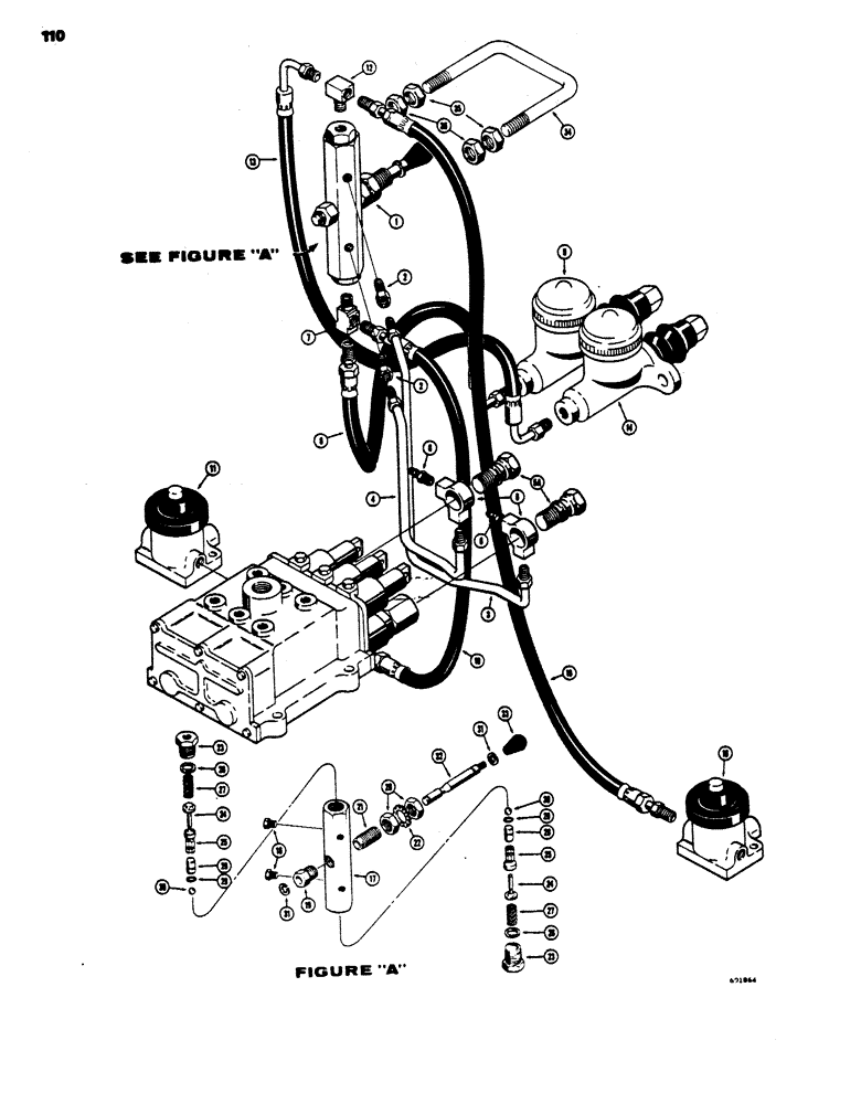 Схема запчастей Case 450 - (110) - DECLUTCH LOCKOUT (05) - UPPERSTRUCTURE CHASSIS