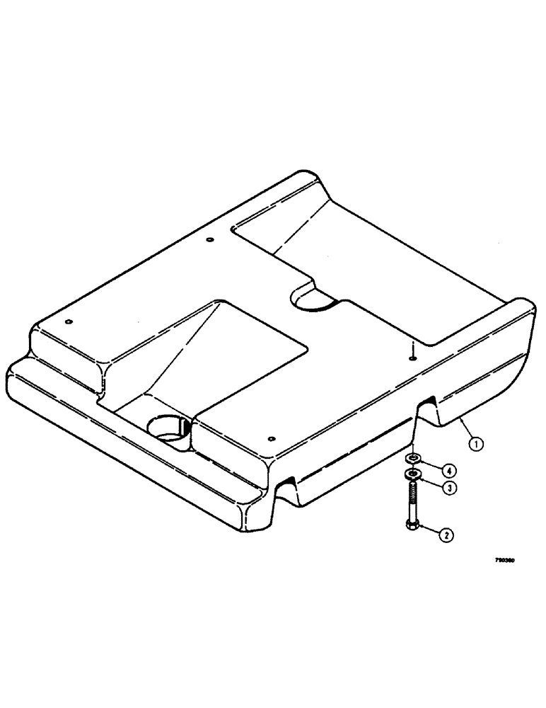 Схема запчастей Case 350B - (272) - FRONT COUNTERWEIGHT, DOZER AND DRAWBAR MODELS ONLY (05) - UPPERSTRUCTURE CHASSIS