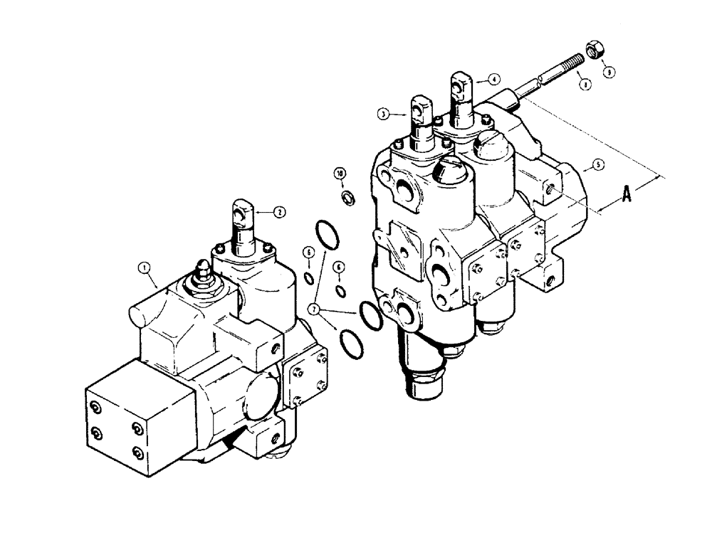 Схема запчастей Case 1450 - (306) - R38201 3 SPOOL VALVE, LOADER WITH RIPPER OR 4-IN-1 BUCKET (08) - HYDRAULICS