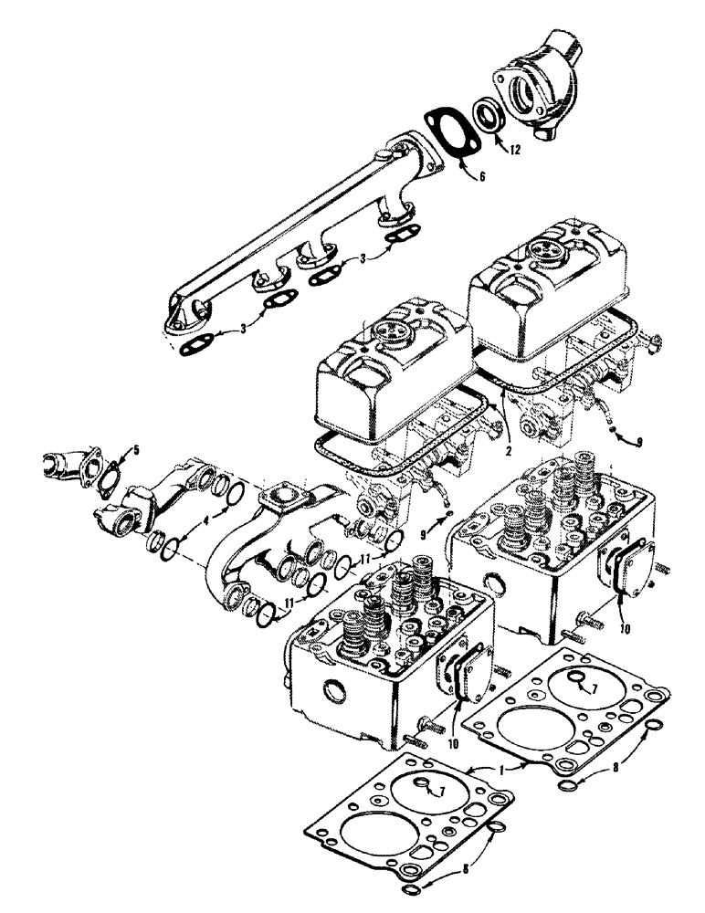 Схема запчастей Case 750 - (010) - VALVE GRINDING GASKET KIT (01) - ENGINE