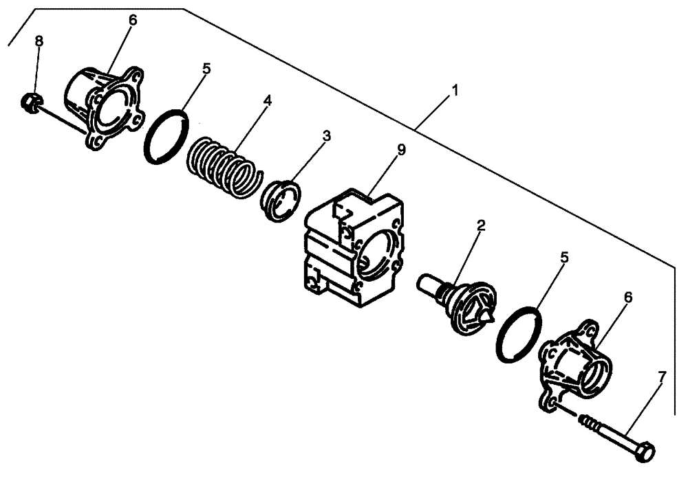 Схема запчастей Case 650L - (35.100.01) - VALVE, THERMAL BYPASS (35) - HYDRAULIC SYSTEMS