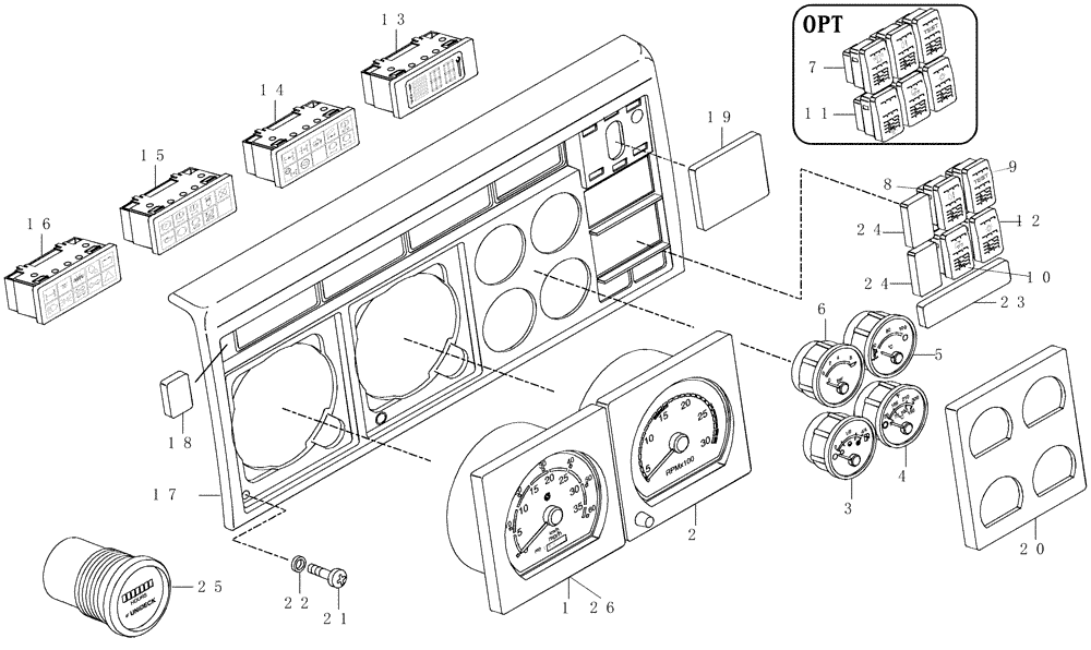 Схема запчастей Case 325 - (5.652[17]) - ROPS CAB - ELECTRIC COMPONENTS (10) - Cab/Cowlings