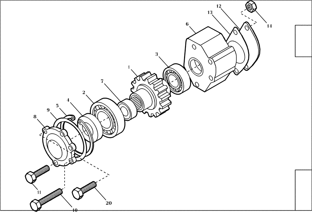 Схема запчастей Case 21D - (95.183[001]) - MOUNTING PARTS (S/N 561101-UP) No Description